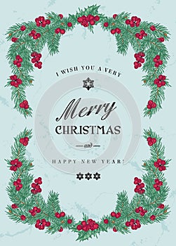 Vintage Christmas frame.