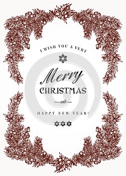 Vintage Christmas frame.