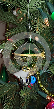 Vintage Christmas ornaments and tree