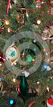 Vintage Christmas ornaments and tree