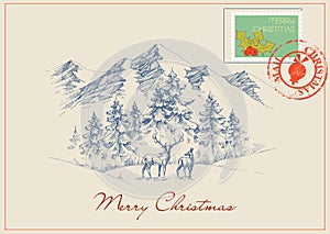 Vintage Christmas postcard