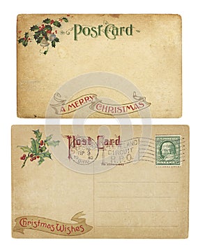 Vintage Christmas Theme Postcards