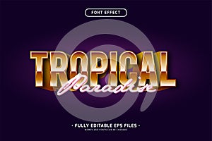 vintage chrome poster style text effect