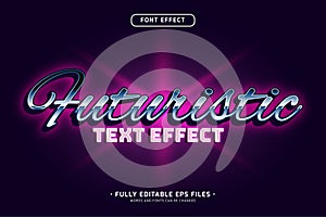 vintage chrome style text effect