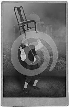 Vintage Circus Performer, Carnival Act, Show photo