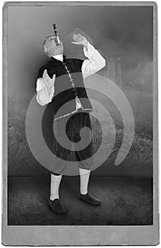 Vintage Circus Performer, Carnival, Sword Swallower, Act, Show