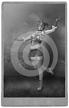 Vintage Circus Performer Woman Photograph