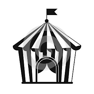 Vintage circus tent simple icon