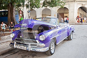 Vintage, classic, American car in Havana, Cuba