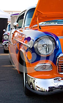 Vintage classic car hot rod front end