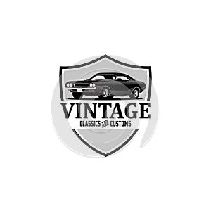 Vintage classic and custom logo vector