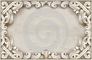 Vintage classic frame of the rococo baroque
