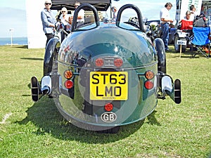 Vintage classic morgan three wheeler motorcar