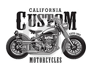 Vintage classic motorcycle logotype concept