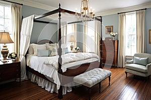 Vintage classy traditional bedroom interior design