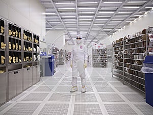 Clean Room, Industrial Manufacturing, Technology, Factory Worker