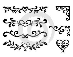 Vintage clip art ornament style