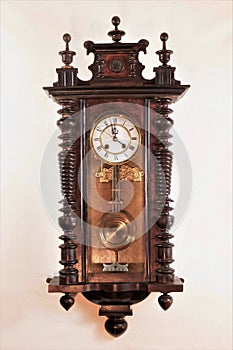 Vintage clock â€” a device for determining the current time of day and time intervals, hours, minutes, seconds. Clock symbol of