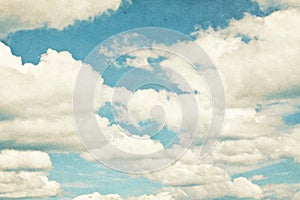 Vintage clouds and sky background.