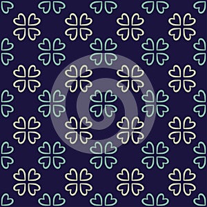 Vintage clovers pattern. Textile and wallpaper design