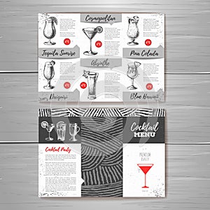 Vintage cocktail menu design.