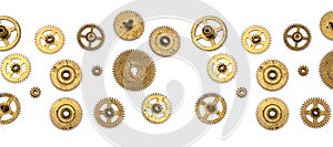 Vintage cogs gears wheels banner styled