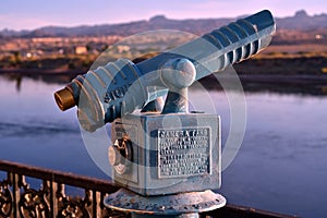 Vintage coin operated telescope