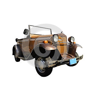 Vintage collector car isolated