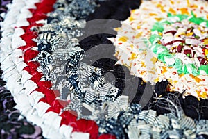 Vintage color rag rug handmade