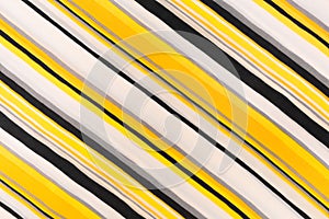Vintage Color Yellow Fabric Abstract Line Pattern Stripe Textile Texture Background Style Material Design