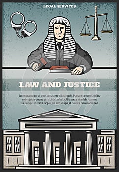 Vintage Colored Judicial System Poster