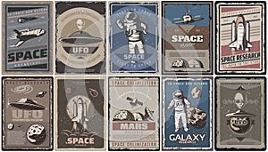 Vintage Colored Space Posters