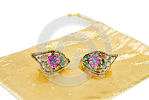 Vintage colorful earings photo