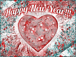 Vintage Colorful Happy New Year Design