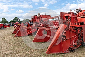 Vintage combine harvesters