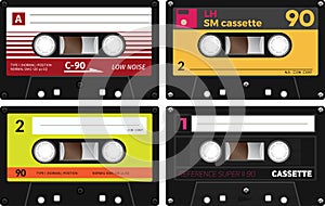 Vintage compact audio cassettes