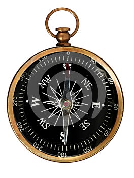 Vintage Compass With Clipping Path