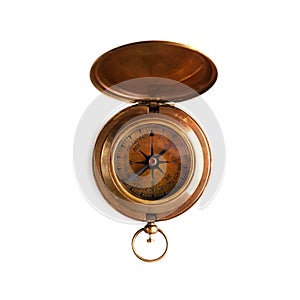 Vintage compass isolated