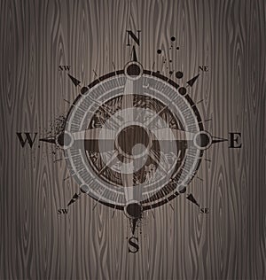 Vintage compass rose