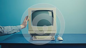 The Vintage Computer Display..AI generated image