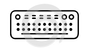 Vintage Computer Keyboard Input Interface Vector, vector design Generative AI