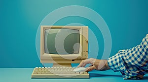 The Vintage Computer Setup.AI generated image
