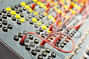 Vintage control panel in computer museum