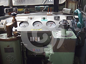 Vintage Control Panel of Japanese Train