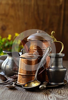 Vintage copper cookware