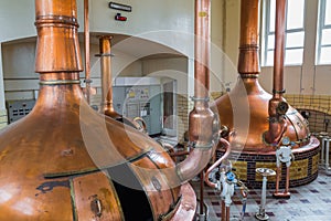 Vintage copper kettle - brewery in Belgium