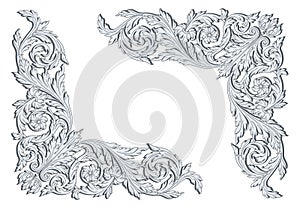 Vintage Corner Design Element for Frame vector  1012