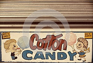 Vintage cotton candy sign