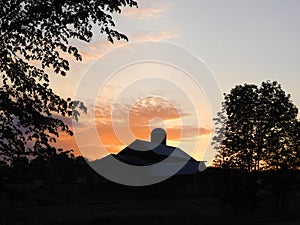 Vintage country farm sunrise in the southeast Fingerlakes