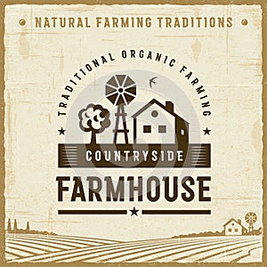 Vintage Countryside Farmhouse Label